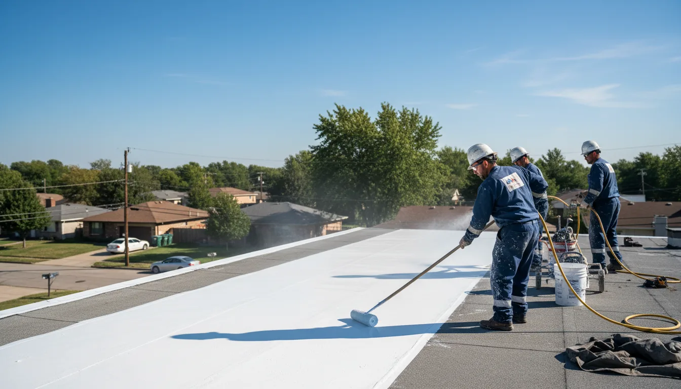 Commercial roof coating in Fultonham, NY near me